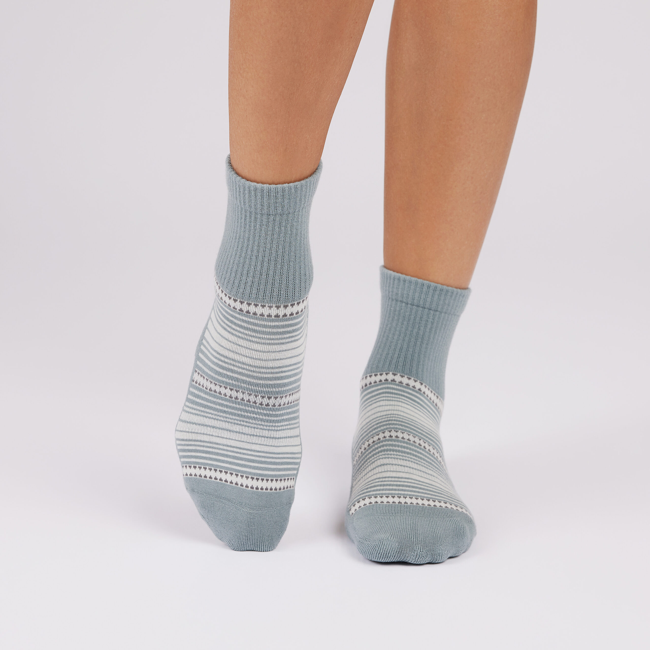Socks Grip Aria-גרבי אחיזה לפילאטיס יוגה ובר - Wildflower Space Dye, Medium – תמונה 3