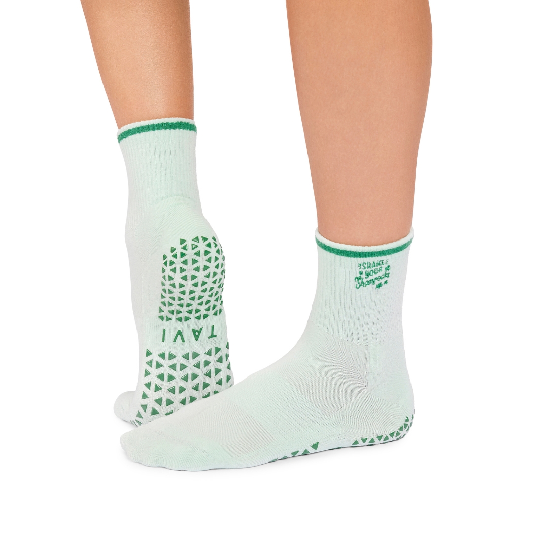 Socks Grip Aria-גרבי אחיזה לפילאטיס יוגה ובר - Wildflower Space Dye, Medium – תמונה 8